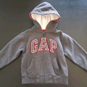 Gap Kids Charcoal Gray Zip Up Hoodie Size XS 4-5